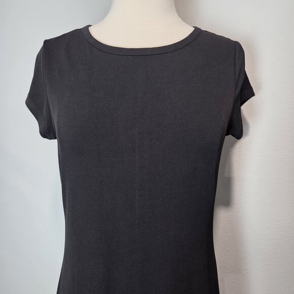 NWT Michael Michael Kors Pleat Hem Shift Dress Black Women's XS Stretch - Picture 6 of 9